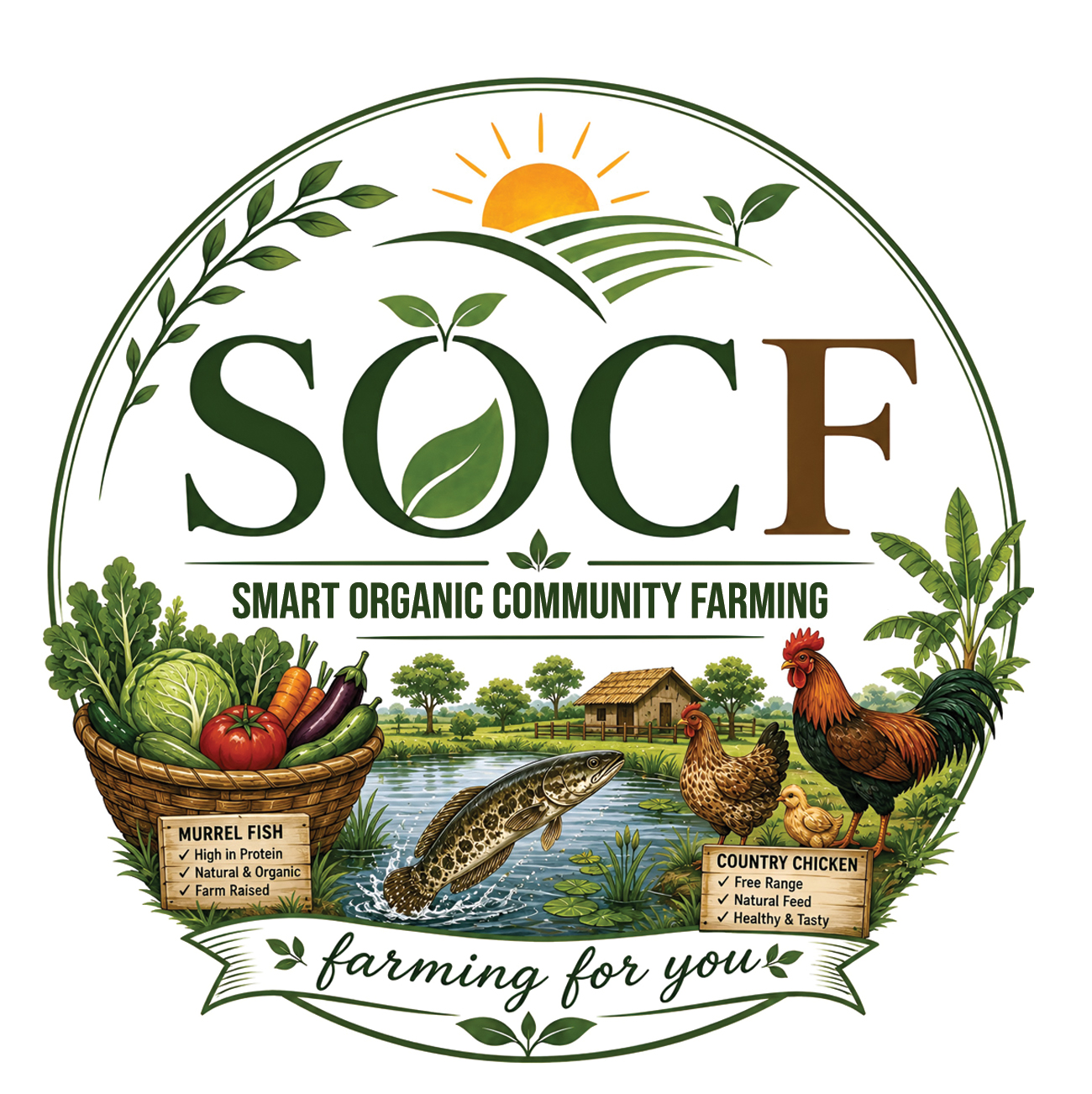 Smart Organic Community Farming Logo
